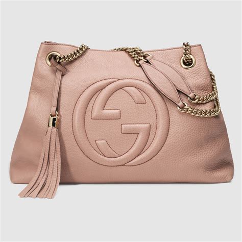 gucci soho leather shoulder bag pink